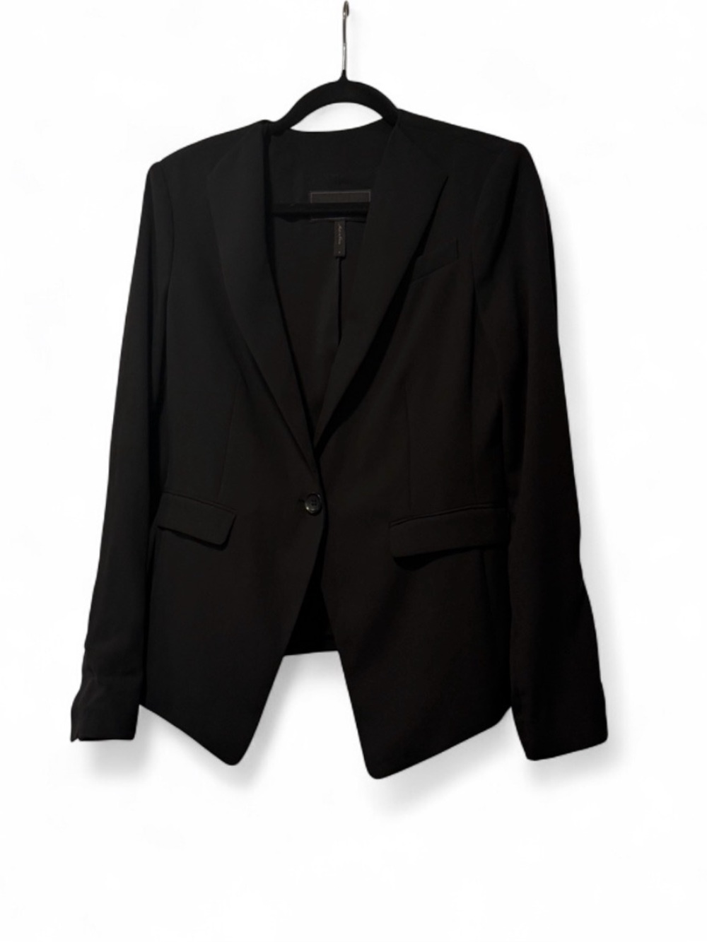 BCBGMaxAzria Black Single-Button Tailored Blazer S